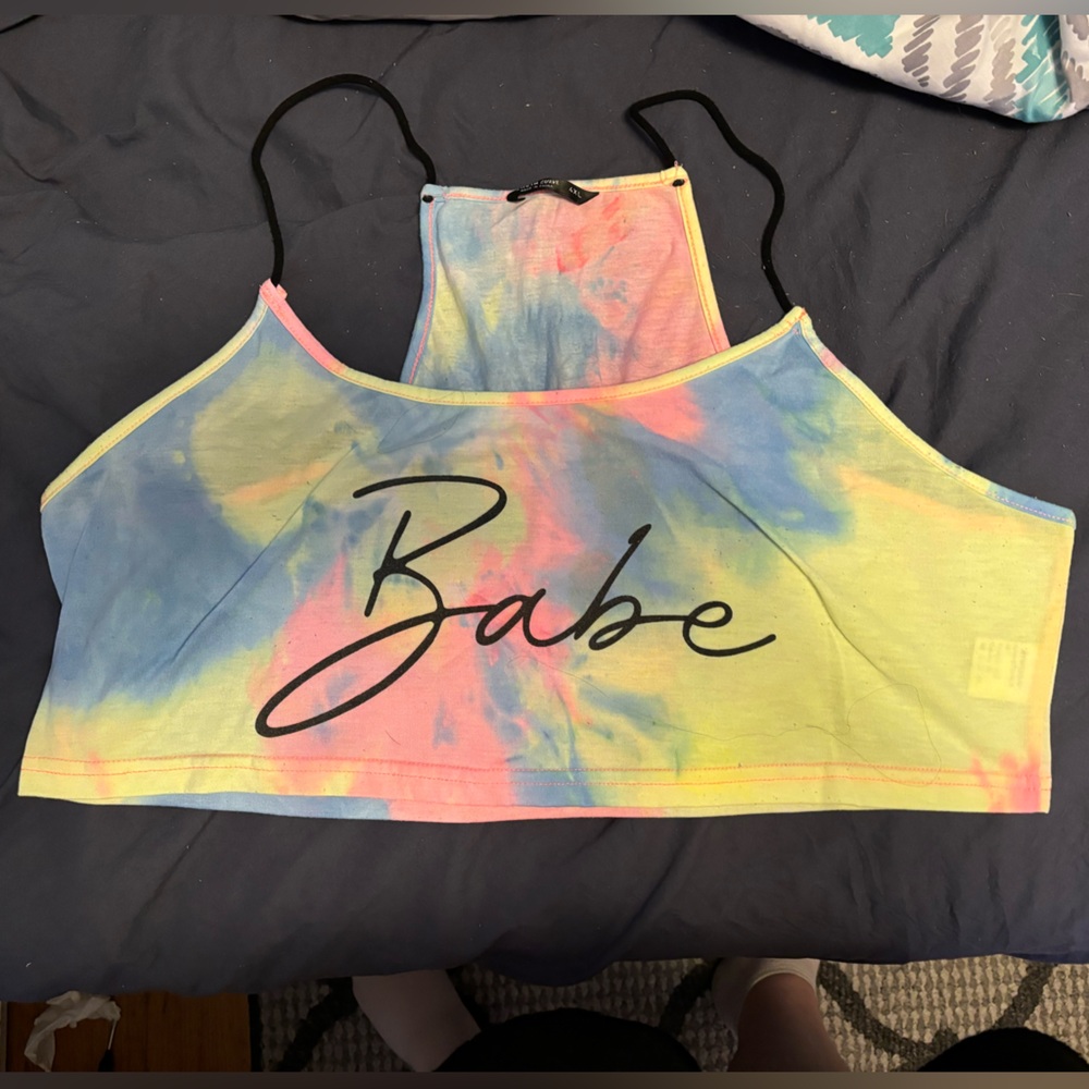Babe Tie Dye Bralette/Cropped Tank 4x